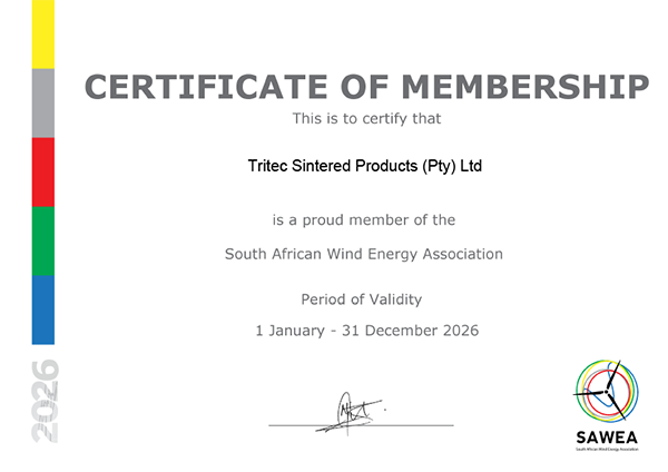 SAWEA Membership Certificate